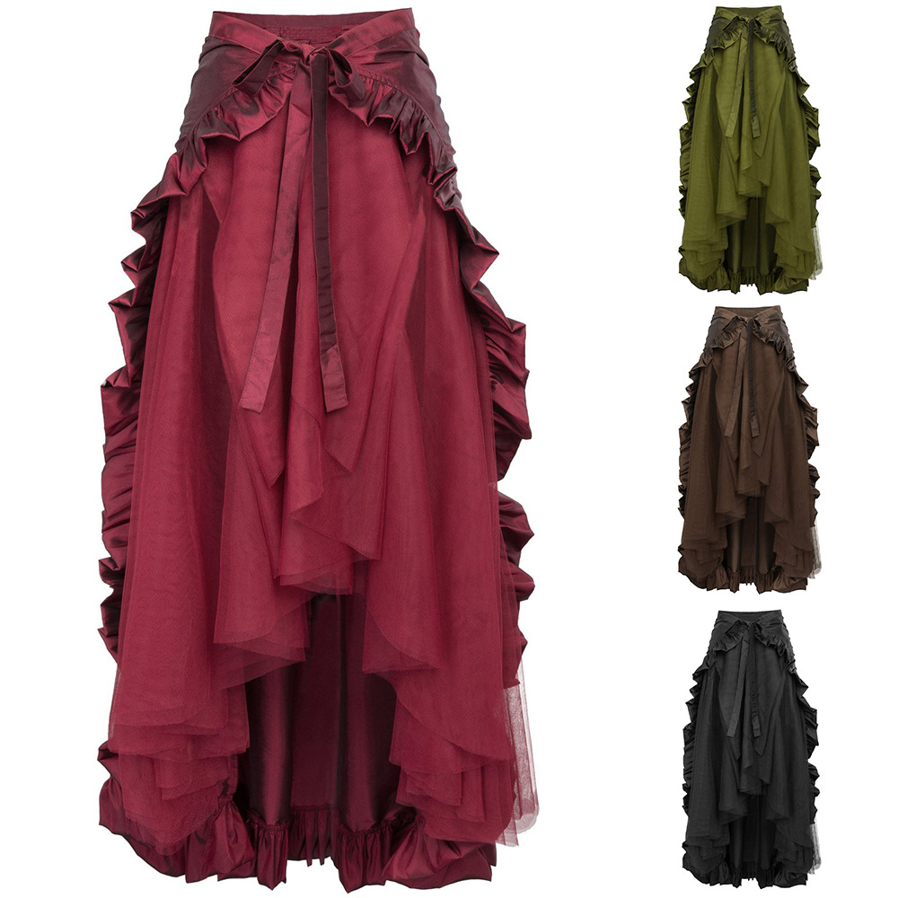 Pleated Skirt Women - Steampunk النساء التنانير القوطية غير النظامية