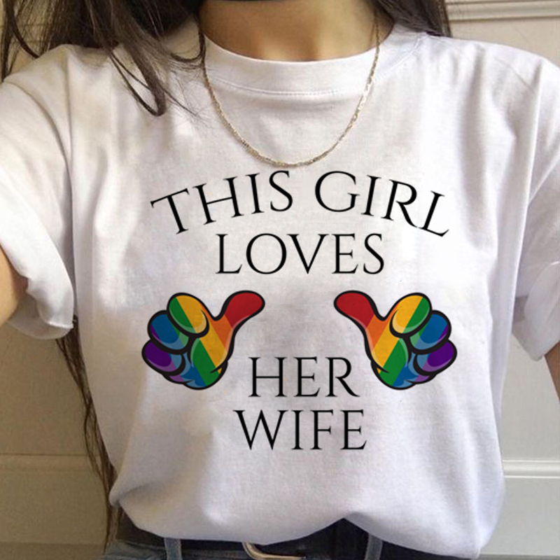Women'S Fashion From The 90S - Lgbt قوس قزح Harajuku تي شيرت