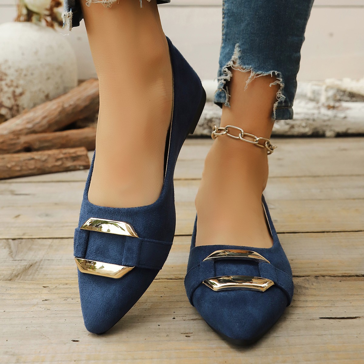 Women'S Fashion Shoes - الربيع والخريف أنيقة وأشار مثير كعب