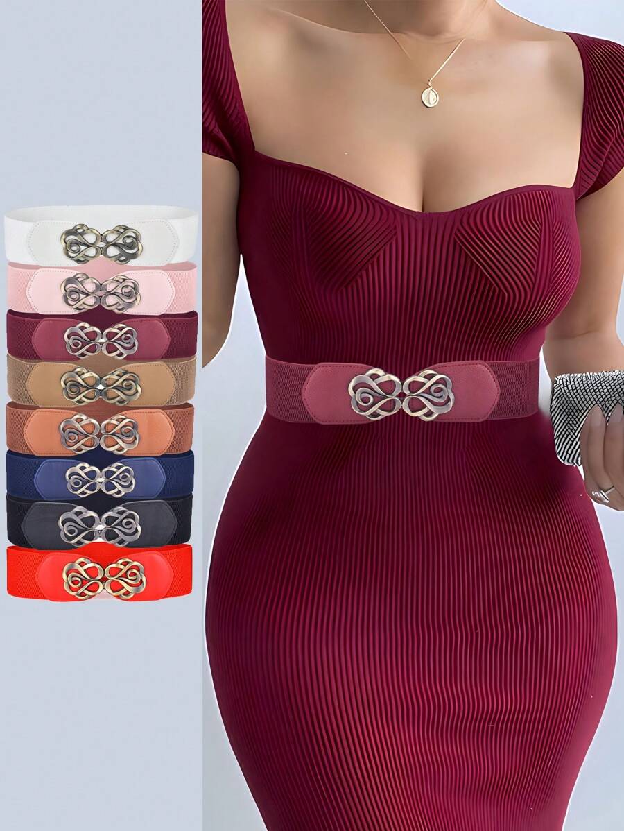Women'S Fashion Of The 50S - حزام خصر مرن عريض بتصميم كلاسيكي