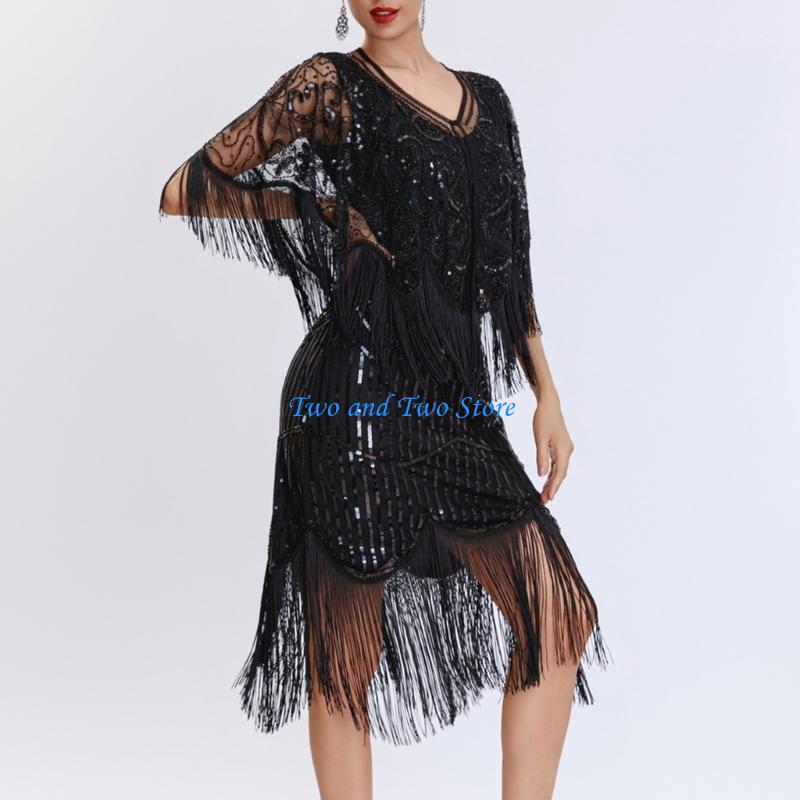 Women'S Fashion Of The 1920S - فستان HX6F رقيق على طراز فن