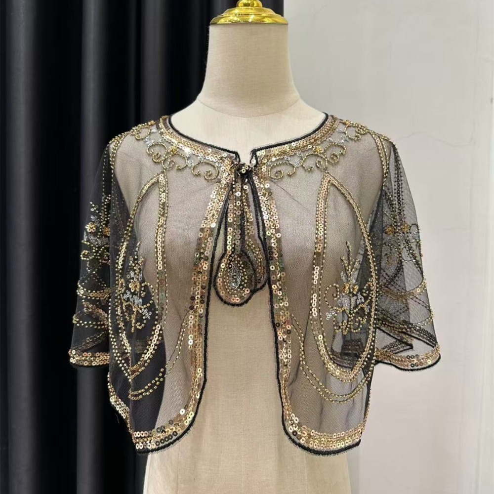 Women'S Fashion Of The 1920S - شال أنيق مطرز بالترتر على طراز