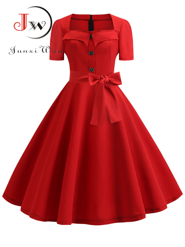 فستان صيفي نسائي أنيق بتصميم ع - مراجعة Women'S Fashion Of The 50S وسعره