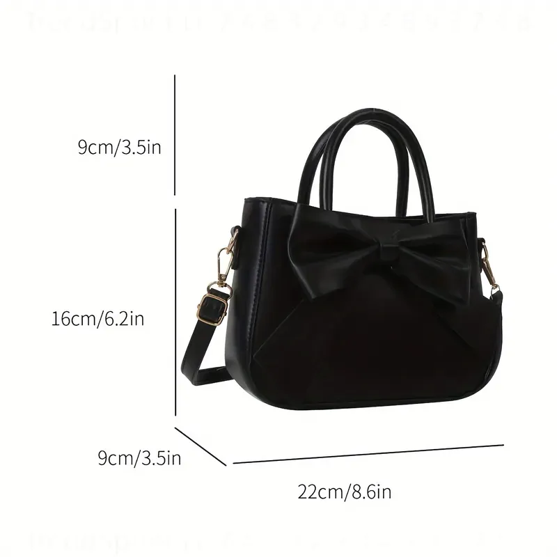 حقيبة يد أنيقة سوداء بفيونكة ل - مراجعة Women Fashion Handbags وسعره