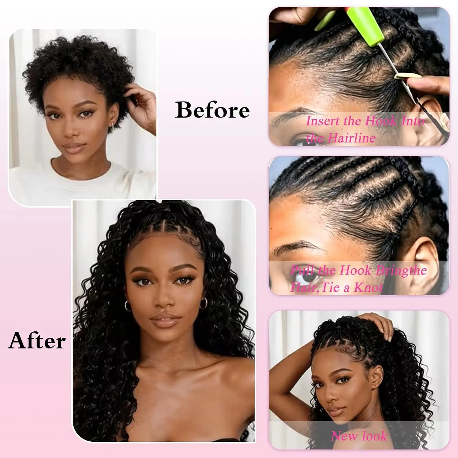 حزم شعر طبيعي أسود بتموجات عمي - مراجعة Women Fashion Hair Style وسعره