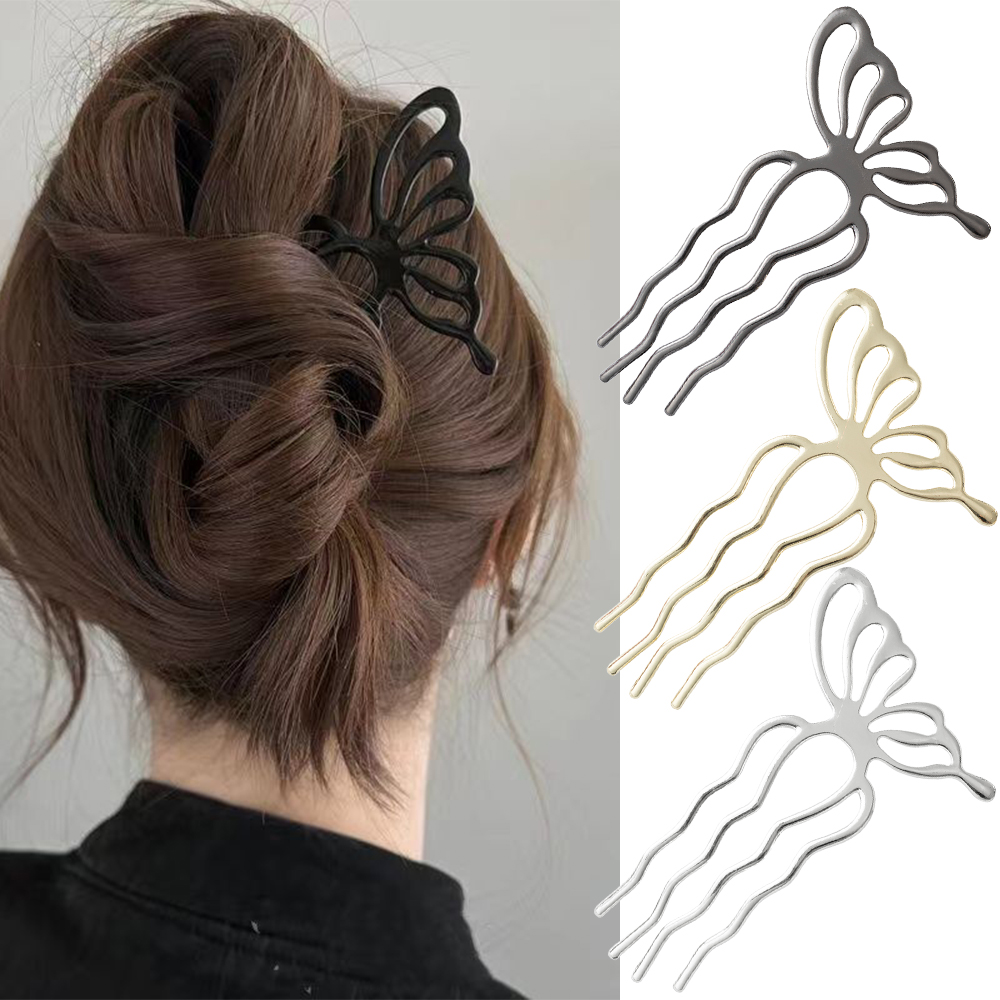دبابيس شعر على شكل فراشة كورية - مراجعة Women Fashion Hair Style وسعره