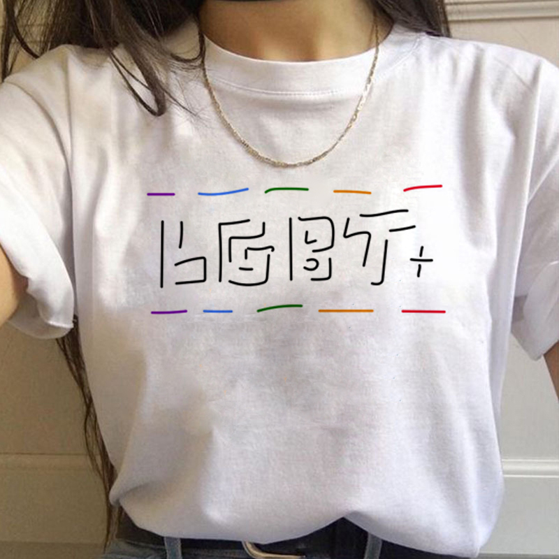 Lgbt قوس قزح Harajuku تي شيرت  - مراجعة Women'S Fashion From The 90S وسعره