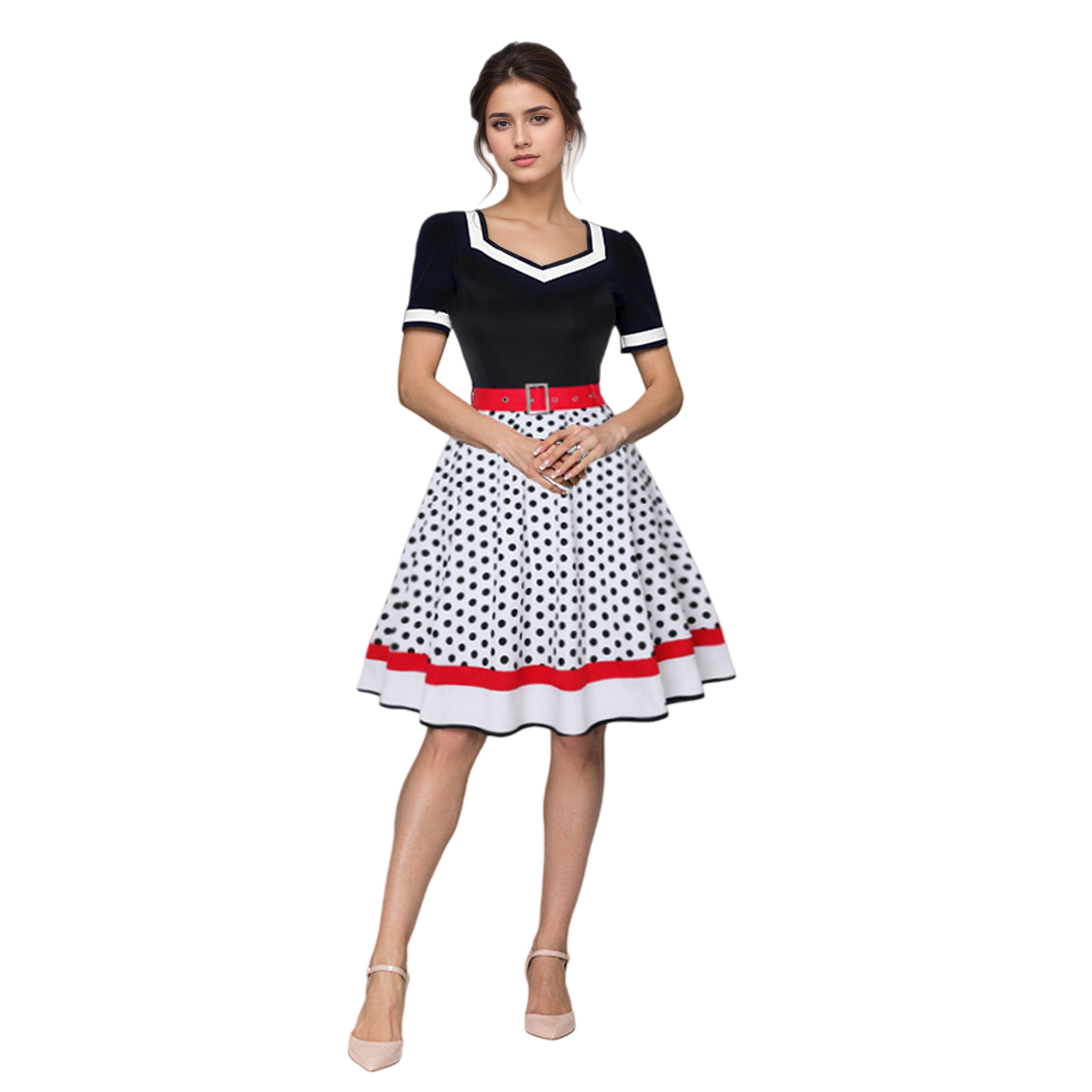 خمر الخامس الرقبة قصيرة الأكما - مراجعة Women'S Fashion Of The 50S وسعره