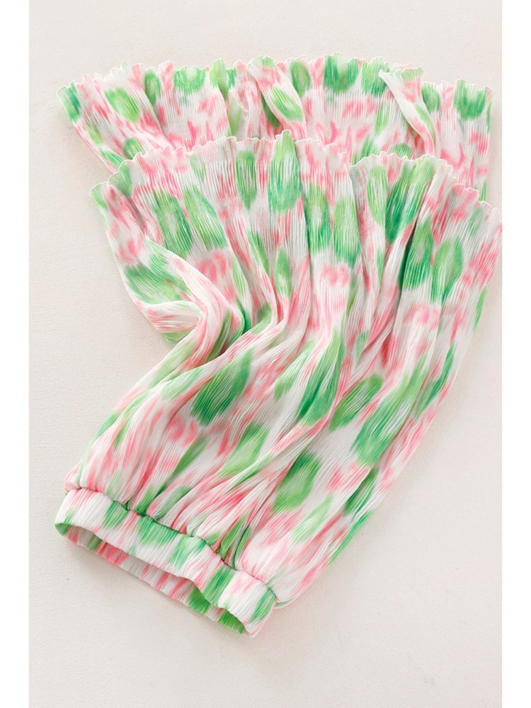 تنورة شيفون بطيات بطبعة زهور ح - مراجعة Pleated Skirt Women وسعره