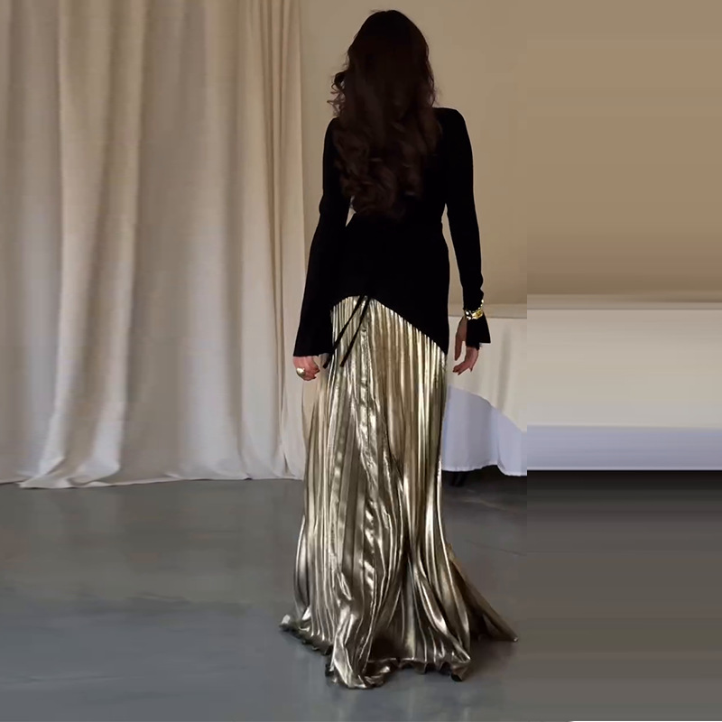 2025 موضة جديدة للمرأة عادية ا - مراجعة Pleated Skirt Women وسعره