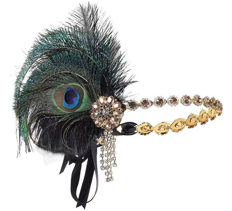 رباط شعر مرن من ريش الطاووس، ع - مراجعة Women'S Fashion Of The 1920S وسعره