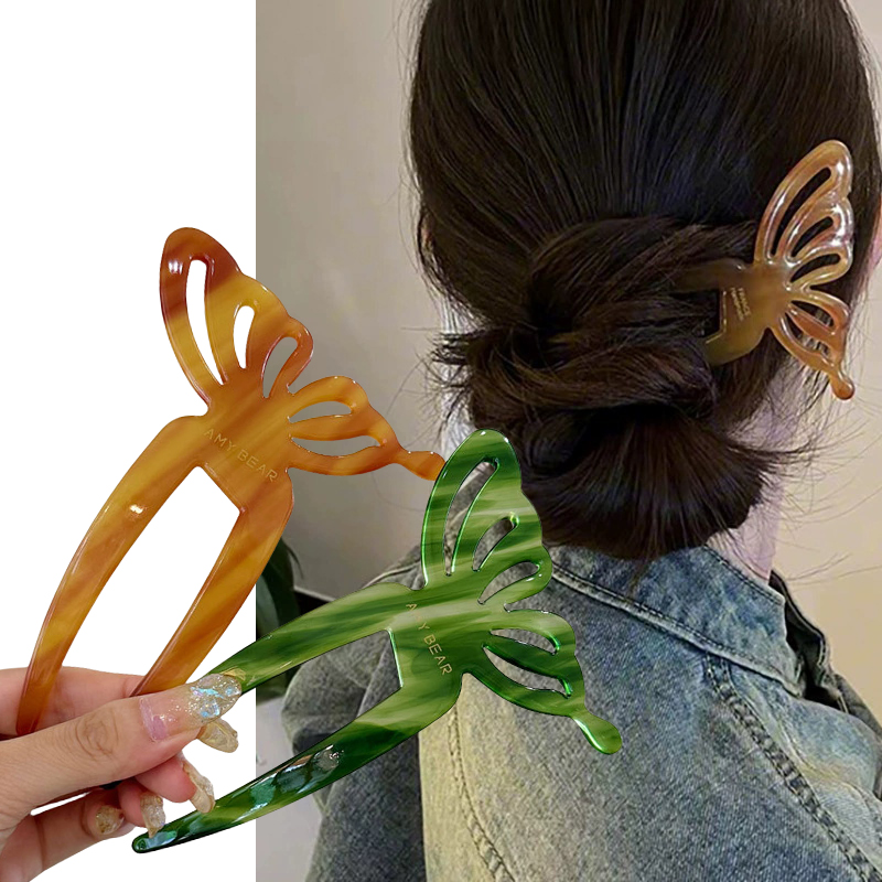 أنيقة حمض الخليك فراشة على شكل - مراجعة Women Fashion Hair Style وسعره