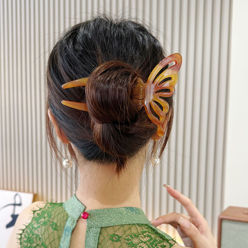 أنيقة حمض الخليك فراشة على شكل - مراجعة Women Fashion Hair Style وسعره