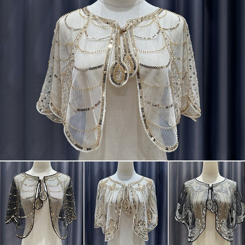 شال أنيق مطرز بالترتر على طراز - مراجعة Women'S Fashion Of The 1920S وسعره