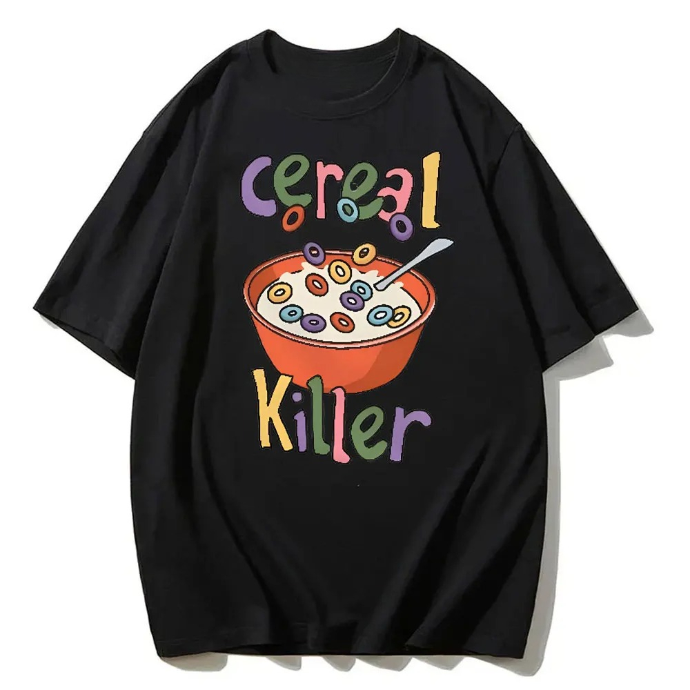 تي شيرت ميم مضحك بتصميم Cereal - مراجعة Women'S Fashion From The 90S وسعره